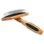 Bass Brushes Medium Slicker Style Pet Brush with Bamboo Wood Handle and Rubber Grips Bass Brushes Medium Slicker Style Pet Brush with Bamboo Wood Handle and Rubber Grips
