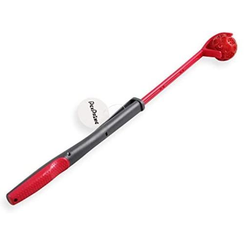 Dog Sport Ball Launcher with Telescoping Handle 26 inches Dog Ball Thrower Dog Fetch Toy for Outdoor with TRP Squeaky Ball