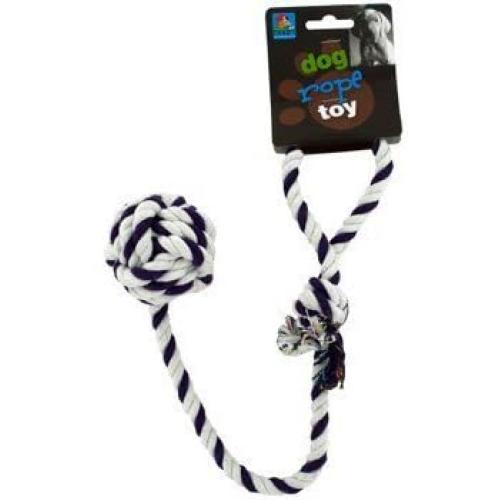 Dukes Pet Products Durable Rope Dog Toy For Any Size Dog 18'' White/Purple