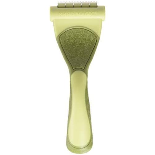 Safari by Coastal Shed Magic De-Shedding Tool with Stainless Steel Blades for Dogs with Short to Medium Hair