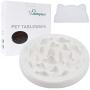 WANTRYAPET Dog Feeder Slow Bowl + Non-Slip Dog Bowl Mats, Ceramic Fun Slow Feed Interactive Bloat Stop Dog Bowl, Eco-Friendly Durable Preventing Choking Healthy Design Bowl