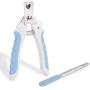Premium Dog Nail Clippers for Large and Medium Breed - Dog Nail Trimmer|cat Nail Cutter & Razor Sharp Blade,Anti-Slip Handle,Safety Guard,Nail File - Baby Blue, for Professional Pet Grooming