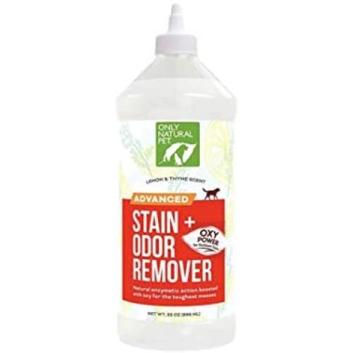 Only Natural Pet Advanced Dog Stain + Odor Remover with Oxy, All-Natural Professional Strength Enzymatic Cleaner - Pet Stain and Urine Odor Remover- 32 Fl Oz