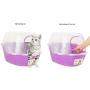 Covered Litter Box, Jumbo Hooded Cat Litter Box Holds Up to Two Small Cats Simultaneously,Extra Large Purple by Petphabet
