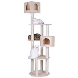 Armarkat Premium Pinus Sylvestris Wood Cat Tree Condo Scratching Post Kitty Furniture Tall Sturdy Light Wood and Sisal Rope, Pine, 36 in (S8502)