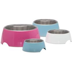 Loving Pets Retro Bowl for Dogs, Ice White, Large (7141)