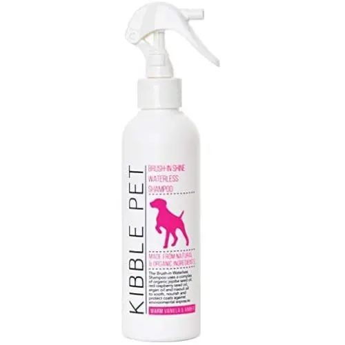 Kibble Pet Salon Quality Brush-in Shine Waterless Dog Shampoo Hypoallergenic | Made with Natural and Organic Ingredients | Made in The USA | 7.1oz Kibble Pet Salon Quality Brush-in Shine Waterless Dog Shampoo Hypoallergenic | Made with Natural and Organic Ingredients | Made in The USA | 7.1oz