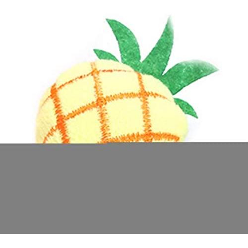 ocijf179 Cat Toy Pet Cat Kitten Cute Carrot Pineapple Shape Plush Doll Catnip Molar Bite Chew Toy - Carrot #