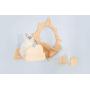 MYZOO Moku,Cloud Shape, Wall Mounted Cat Shelves, Floating Perch, Cat Tree,Solid Wood with Transparent Board