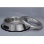 Indipets Stainless Steel Spill Proof Splash Free Dog Bowl - Removable Cover and Easy Pick Up Grip Handle