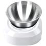 Elevated Cat Bowls with Stainless Steel Bowls, 15° Tilted Raised Cat Food and Water Bowls, Nonslip No Spill Pet Feeding Bowls for Cat and Small Dogs