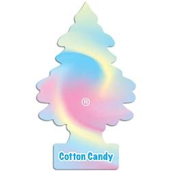 LITTLE TREES Car Air Freshener I Hanging Tree Provides Long Lasting Scent for Auto or Home I Cotton Candy, 24 Count, (4) 6-Packs