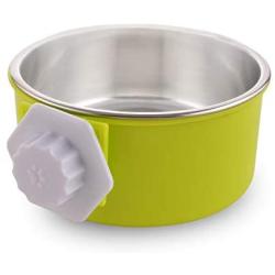 Guardians Crate Dog Bowl Removable Stainless Steel Water Food Feeder Bowls Cage Coop Cup for Cat Puppy Bird Pets