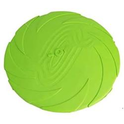 DaFang Rubber Flying Disc, Best Flying Dog Frisbee, 15/18Cm Diameter, Assorted Colors,Pet Training Flying Saucer Interactive Toys,Green,18cm