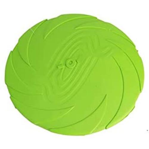 DaFang Rubber Flying Disc, Best Flying Dog Frisbee, 15/18Cm Diameter, Assorted Colors,Pet Training Flying Saucer Interactive Toys,Green,18cm