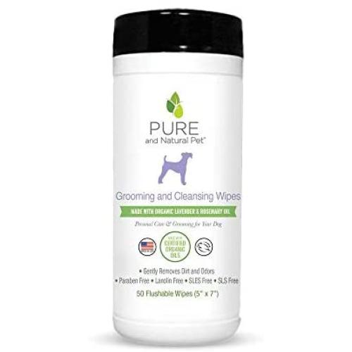 Pure and Natural Pet - Grooming and Cleansing Wipes Lavender and Rosemary 50 Wipes (PN257)
