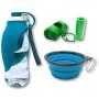 Digipet Supplies Dog Water Bottle with Collapsible Silicone Dog Bowl, and Poop Bag Dispenser for Small, Medium and Large Breeds, Portable Travel Use