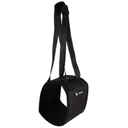 Tnfeeon Safety Portable Black Dog Support Harness, Lifting Assist Rehabilitation Harness with Handle for Canines Aid