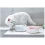 Cat Ceramic Bowl Pet Solid Wooden Frame Cat Drink Water Bowl Dog Food Basin Dog Bowl Ragdoll Food Bowl Cat Supplies (Pink)