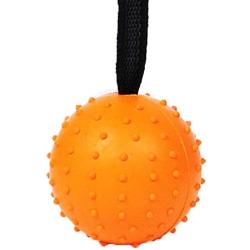 XIHONGSHIR Dog Toys Balls, Dog Toy Ball with Rope, Dog Tooth Cleaning Toy Ball, Environmental Soft Rubber Non Toxic, Interactive Dog Toys, Orange (2 Pack),Orange,7cm