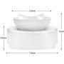 ljfjf Dorakitten cat Bowls White,Cat Feeding Bolws Cat Water Bowl with Plastic Rise Cat Bowls with Stand Adjustment Cat Dish Suitable All Cat (Color : -)