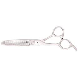 Tamsco Genuine Japanese Stainless Steel Scissors 6.5-Inch with 32 Teeth Blade, Single Sided Removes 33-Percent of The Hair, Adjustable Tesion Screw