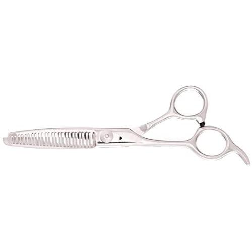 Tamsco Genuine Japanese Stainless Steel Scissors 6.5-Inch with 32 Teeth Blade, Single Sided Removes 33-Percent of The Hair, Adjustable Tesion Screw