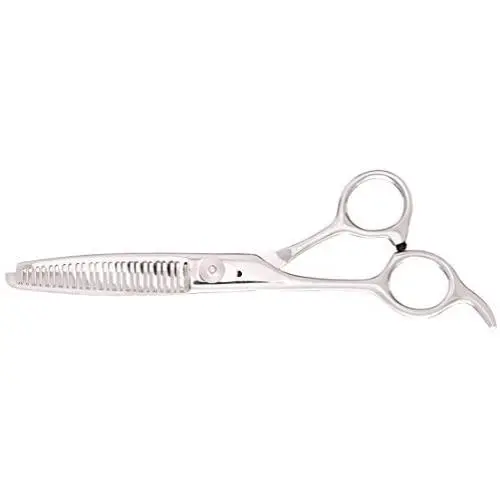 Tamsco Genuine Japanese Stainless Steel Scissors 6.5-Inch with 32 Teeth Blade, Single Sided Removes 33-Percent of The Hair, Adjustable Tesion Screw Tamsco Genuine Japanese Stainless Steel Scissors 6.5-Inch with 32 Teeth Blade, Single Sided Removes 33-Percent of The Hair, Adjustable Tesion Screw