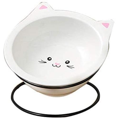 Cat Food Bowls Set,Raised Cat Bowls for Food and Water,Ceramic Elevated Pet Dishes Bowls with Stand
