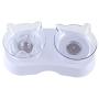 Love Dream Raised Cat Food Bowls with Stand, 15° Tilted Cat Water Food Bowl, Slow Feeder Elevated Pet Bowl Stress-Free Suit for Cats Small Dogs
