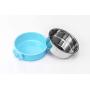Flymoqi Crate Dog Bowl,Stainless Steel Removable Water Food Feeder Bows Cage Coop Cup for Dogs,Cats,Birds,Small Animals,20 oz