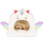 All Fur You Unicorn Style Cat Cave Bed, Cat House for Indoor Cats Cubby Cat Hideaway Dome Bed Cat Tent Pod Igloo Pet Cave Cat Home Pet Cubes Felt Warm Cozy Caves Cat Hut Covered Beds Puppy Houses