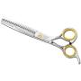 Sharf Professional Thinning Scissors: Sharp 440c Japanese Steel Chunkers Shear 6.5'' 22 Teeth Gold Touch Dog Grooming Scissors Texturizing Scissors w/Easy Grip Handles| Must-Have Groomers & Home Groom