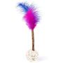 N/ hfjeigbeujfg Squeak Toys,Molar Chew Play Toy Dog Cats Puppy Pet Matatabi Rattan Ball Bell Feather Teaser Chew Stick Molar Toy - Random Color