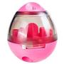Pet (Dog and Pet) Toy Ball Tumbler Food Dispenser Improve IQ Fun Toy Leakage Hole can be Adjusted (Pink)