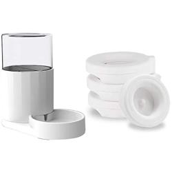 Lulu Home Automatic Pet Water Dispenser and 4 Pack Filters, Automatic Pet Waterer with Filter, 84Oz/2.5L