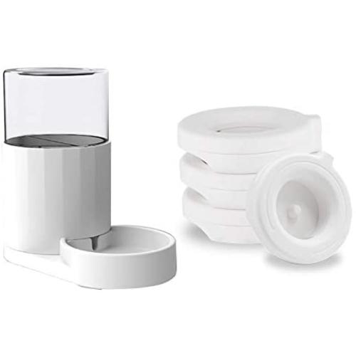 Lulu Home Automatic Pet Water Dispenser and 4 Pack Filters, Automatic Pet Waterer with Filter, 84Oz/2.5L