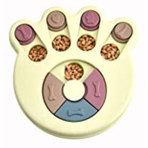 NENGISK Dog Game Puzzle Toys Slow Feeder（Paw Shaped），Preventing Choking Indigestion，Food Dispenser Interactive Puzzle Dog and Cat Toys for Training and Playing