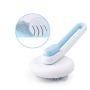 MOCSONE Cat Brush | Dog Brush Comb,Self Cleaning Slicker Brush for Dogs and Cats, Gently Pet Massage & Grooming Tool, One-click Painless Hair Remover Brush for Shedding (Blue)