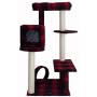 Armarkat Model B5008 50-inch Classic Cat Tree with Veranda, Bench, Mini Perch, and Spacious Lounger in Scotch Plaid, Black/Red, 31''''(l) x 28''''(w) x 50''''(h)