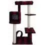 Armarkat Model B5008 50-inch Classic Cat Tree with Veranda, Bench, Mini Perch, and Spacious Lounger in Scotch Plaid, Black/Red, 31''''(l) x 28''''(w) x 50''''(h)