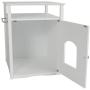 Merry Pet Cat Washroom Litter Box Cover/Night Stand Pet House, Glossy White