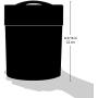 Pawvac 2.5 Pound Vacuum Sealed Pet Food Storage Container; Black Cap & Clear Body/Black Paws