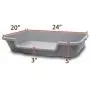 PuppyGoHere Dog Litter Box Recycled Misty Gray Color: 24''x20''x5'' Recycled Gray Colored Pans May Vary in Color. Marks May BE Present. See More Information in Description USA Made