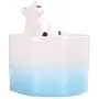 GZL Pet Waterer with Water Level Window, 4-Fold Purifier Filter, Ultra-Quiet Ceramic Waterfall Fancy Fountain, Automatic Drinking Fountain for Cats and Dogs