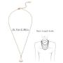 JENIGH JEWEL Necklace 18K Gold Plated Stainless Steel Pendant Necklace Gift Jewelry for Women
