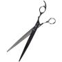 ShearsDirect Japanese Stainless Steel Straight Shear with Offset Ergonomic Handle, 9.0''
