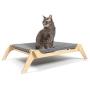Primetime Petz Pet Lounge, Raised Indoor Pet Bed for Cats or Small Dogs, Reversible Fabric Hammock (Neutral Paint Spots/Crosses)