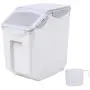 JingYi Pet Food Barrel,Pet Cat Food Barrel Grain Storage Damp-Proof Dog Feeder Sealed Feed Fresh Box with Measuring Cup Cat Food Barrel(#1) JingYi Pet Food Barrel,Pet Cat Food Barrel Grain Storage Damp-Proof Dog Feeder Sealed Feed Fresh Box with Measuring Cup Cat Food Barrel(#1)