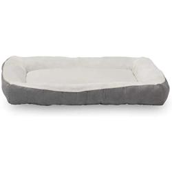 long rich Rectangle Low Bumper Pet Bed, 40 x 30, Plush & Non-Slip Buttom, by Happycare Textiles